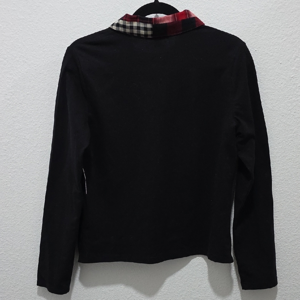 Nautica Red and Black Plaid Collar Shirt - Picture 3 of 6